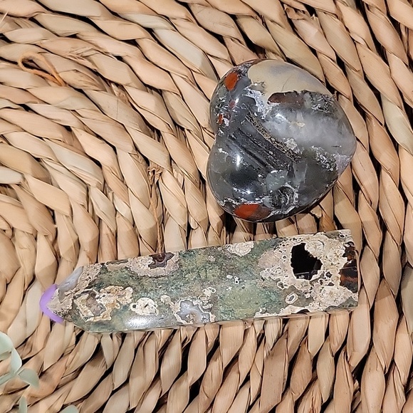 African Bloodstone Tower & Heart Bundle - Picture 3 of 7